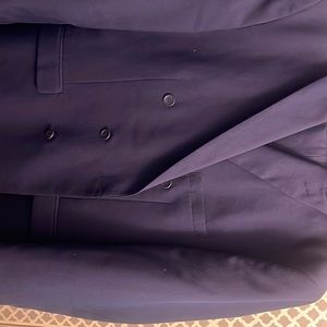 Two piece navy blue suit